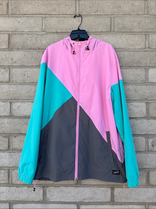 Empyre Other - Vintage Empyre Color Block Windbreaker Pink Teal Gray Size Large